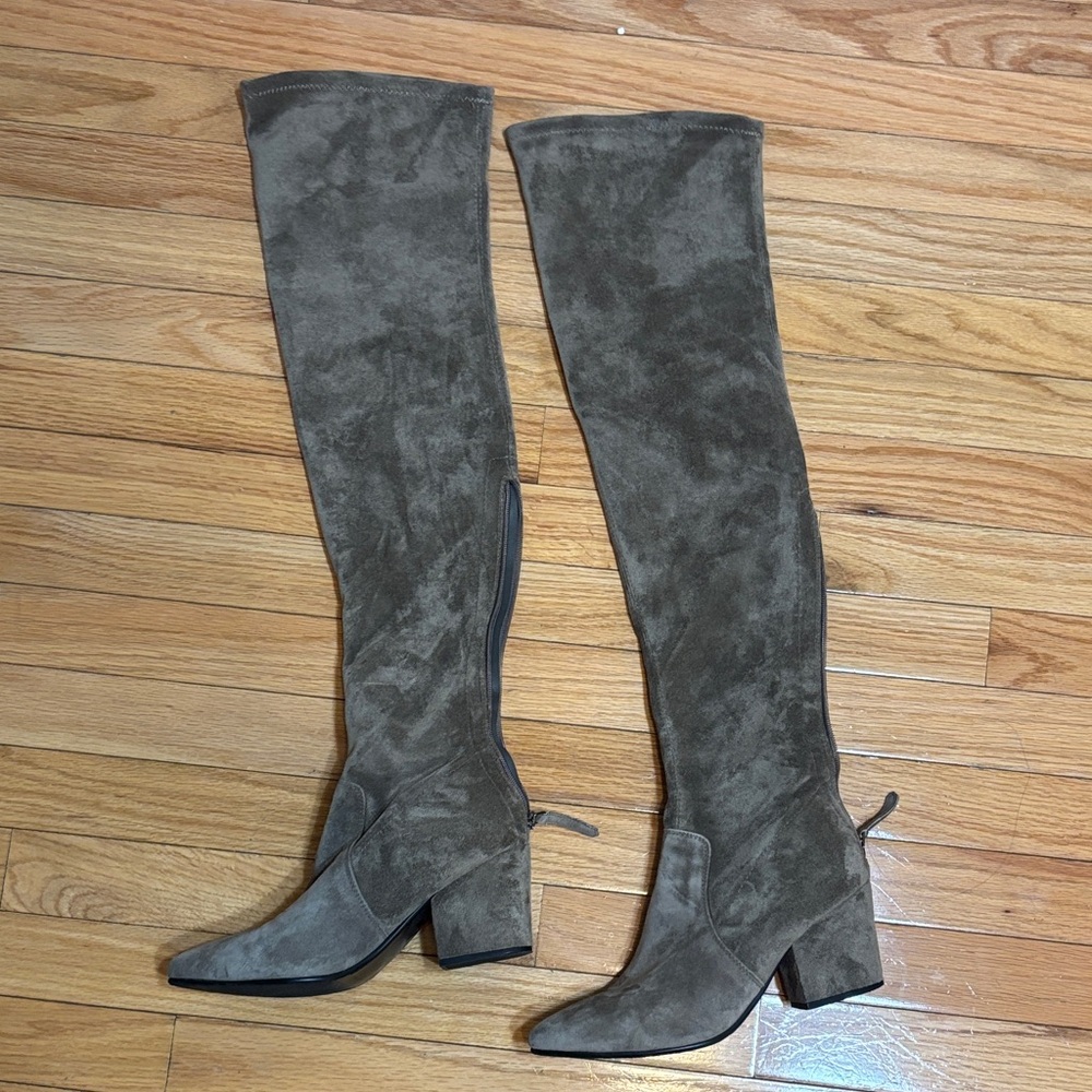 Goodnight Macaroon Taupe Over-the-Knee Boots